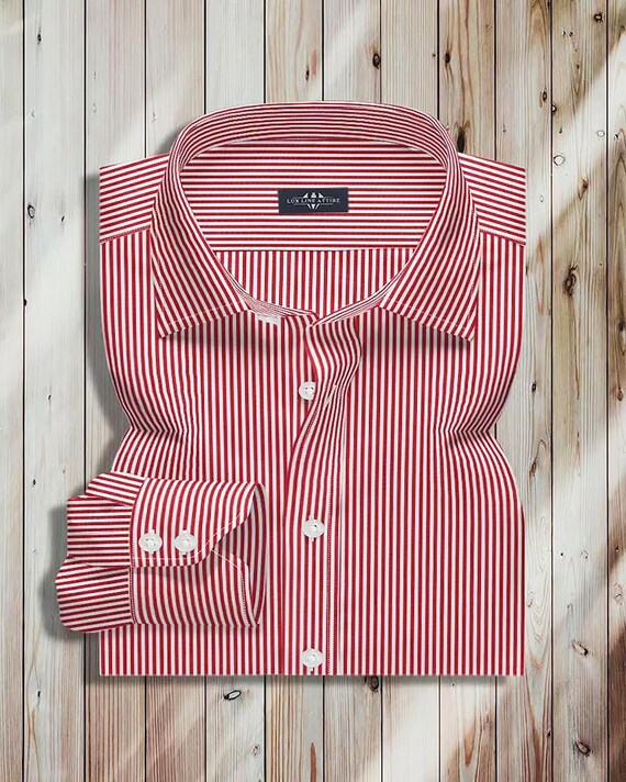 open lace back dress Men's Striped Shirt Long Sleeve Casual Business Dress Shirts All-Match Slim  Fit Dress Shirts Black Red Striped S at Amazon Men's Clothing store main image 1