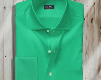 green emerald velvet dress King Formal Wear Elegant Men's Button Down Apple Green Dress Shirt  (XL17/17.5 36/37 at Amazon Men's Clothing store