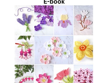CROCHET PATTERNS E-book Flowers, Appliques