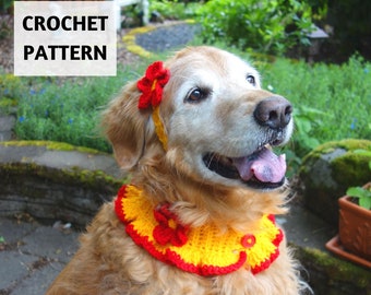 Crochet Dog Collar and Headband Pattern, DIY Pet Accessories (PDF Pattern)
