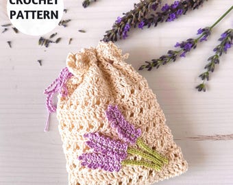 CROCHET PATTERN Lavender Sachet, Bag, Pouch