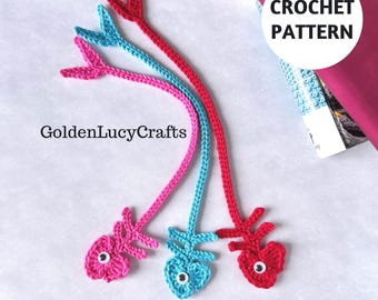 Crochet Fishbone Bookmark Pattern | Funny Skeleton Fish Book Mark for Book Lovers | Unique Teacher Gift Idea