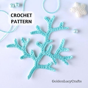CROCHET PATTERN Coral Branch Applique