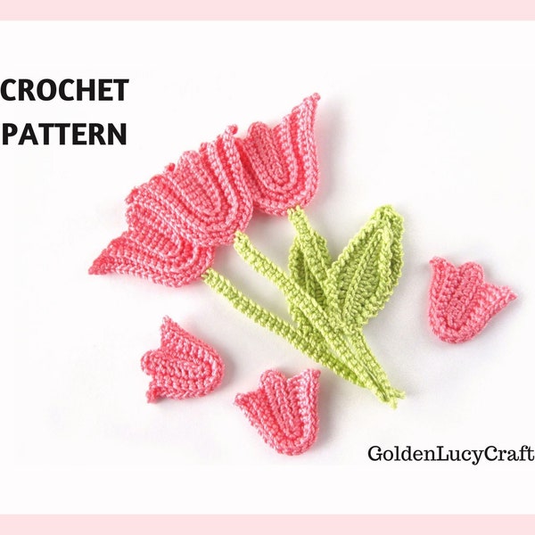 Crochet Flower Stem Pattern Etsy
