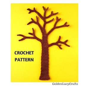 CROCHET PATTERN Tree Applique Motif Embellishment