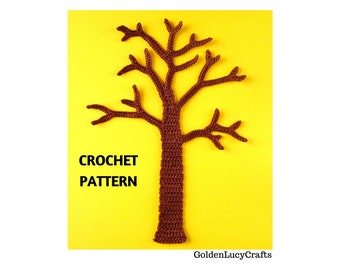 CROCHET PATTERN Tree Applique Motif Embellishment