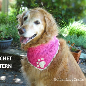 CROCHET PATTERN Dog Bandana DIY Pet Accessories