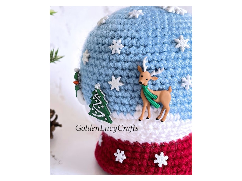 CROCHET PATTERN Snow Globe Amigurumi Toy Christmas image 4