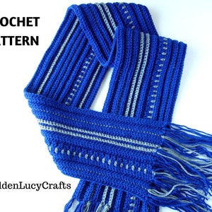 CROCHET PATTERN Men&#39;s Scarf, Scarf for Him, Winter Scarf, Unisex Scarf
