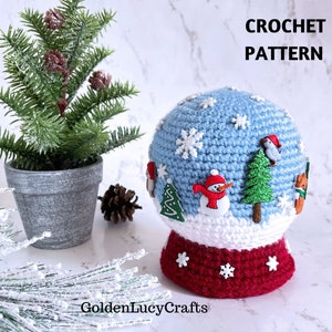 CROCHET PATTERN Snow Globe Amigurumi Toy Christmas