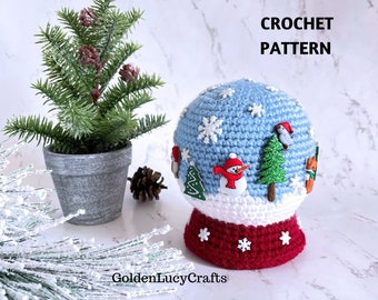 CROCHET PATTERN Snow Globe Amigurumi Toy Christmas