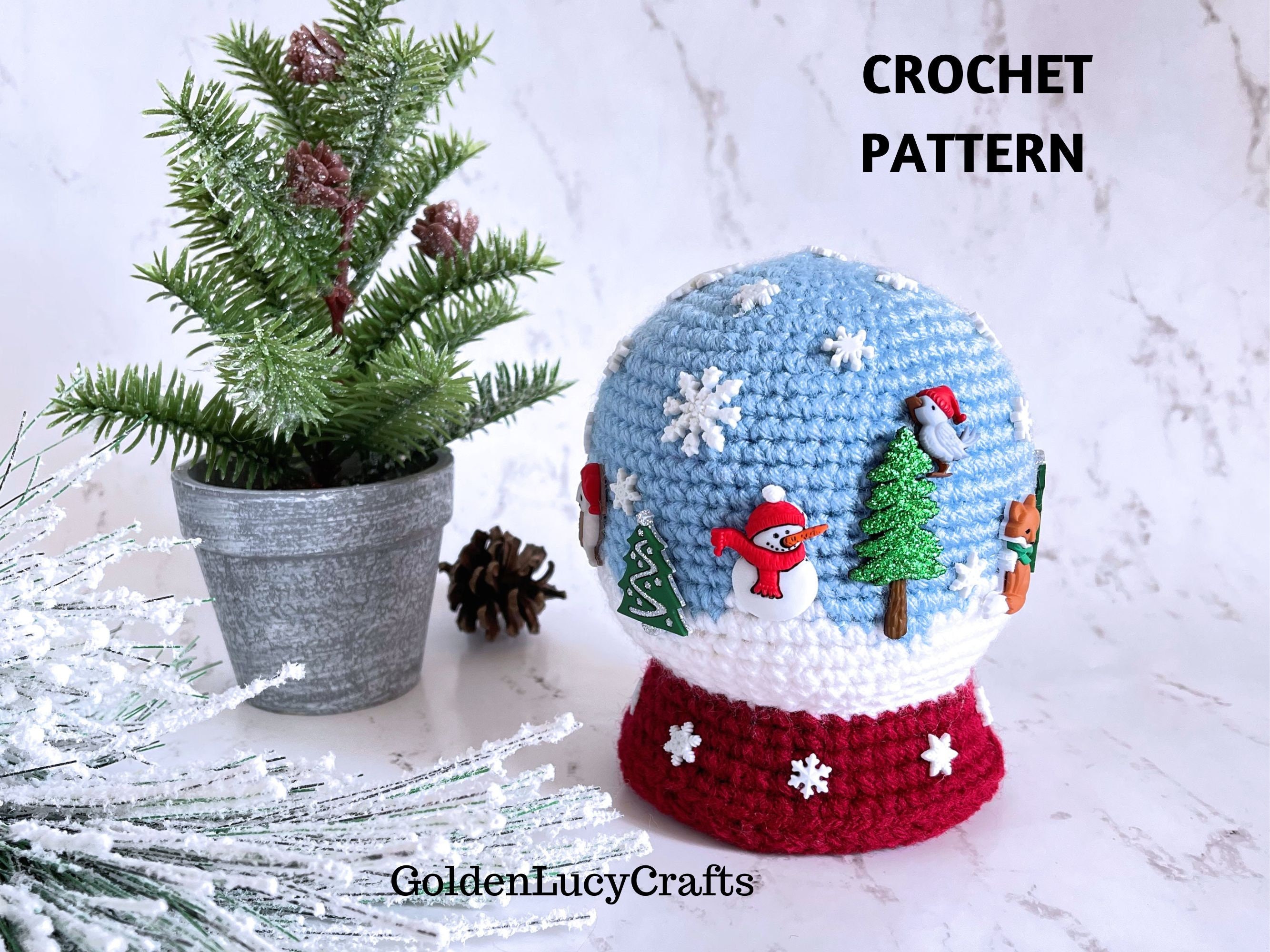 CROCHET PATTERN Snow Globe Amigurumi Toy Christmas - Etsy