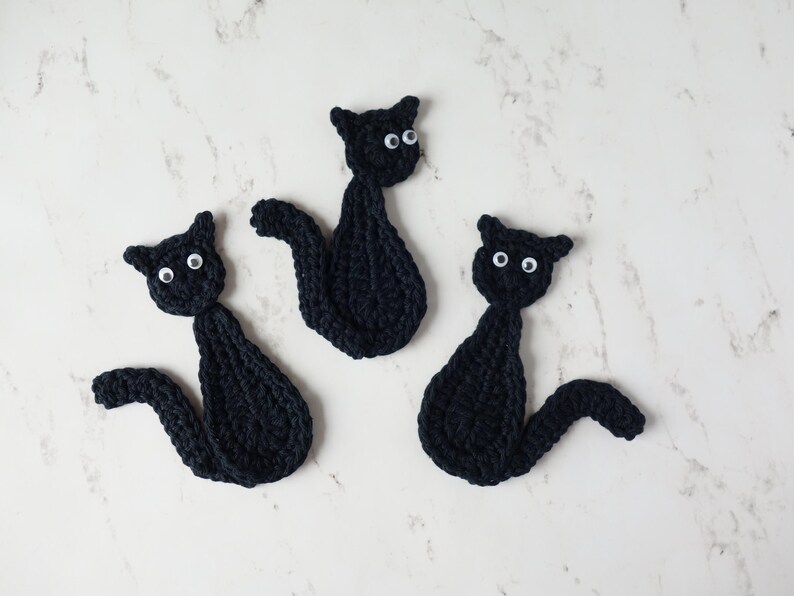 CROCHET PATTERN PACK #1 Halloween Applique Motif Embellishment image 8