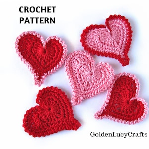 CROCHET PATTERN Asymmetrical Heart Applique