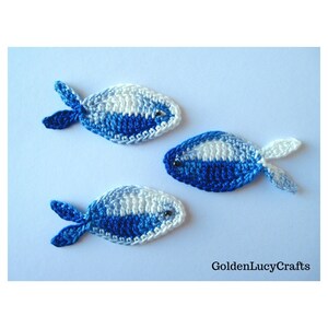 CROCHET PATTERN Fish and Seaweeds Applique Sea Motif Ocean Theme Embellishment image 6