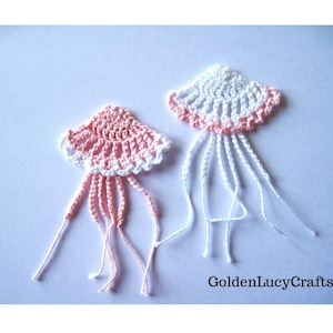 CROCHET PATTERN Jellyfish Applique Sea Motif Ocean image 2