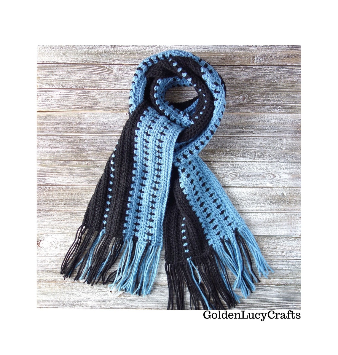 CROCHET PATTERN Men's Scarf Unisex Scarf Gift for Him - Etsy