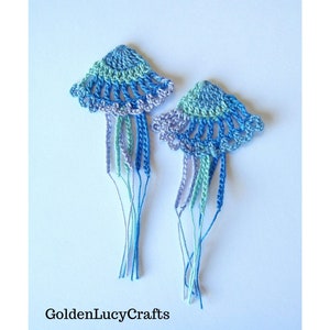 CROCHET PATTERN Jellyfish Applique Sea Motif Ocean image 3