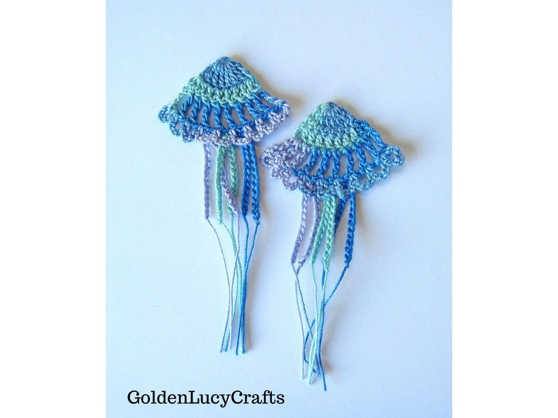 CROCHET PATTERN Jellyfish Applique Sea Motif Ocean image 3