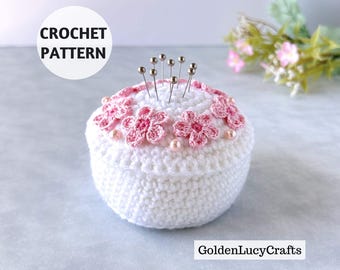 CROCHET PATTERN Cherry Blossom Pincushion