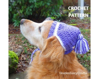 CROCHET PATTERN  Dog Hat, DIY Pet Accessory, Pet Gift
