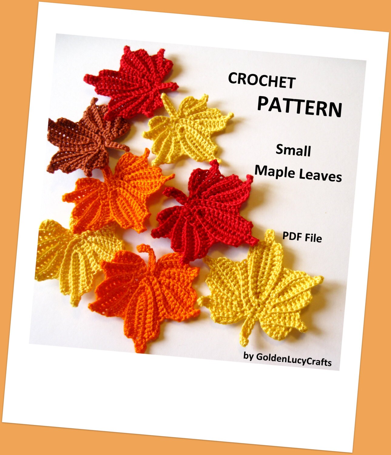 Small Maple Leaves Crochet Pattern Etsy