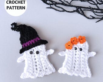 CROCHET PATTERN Ghost Applique | Halloween Decoration