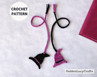 CROCHET PATTERN Witch Hat Bookmark Halloween