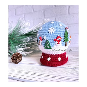 CROCHET PATTERN Snow Globe Amigurumi Toy Christmas image 5