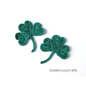 CROCHET PATTERN Shamrock, St. Patrick's Day, Lucky Clover Applique image 2