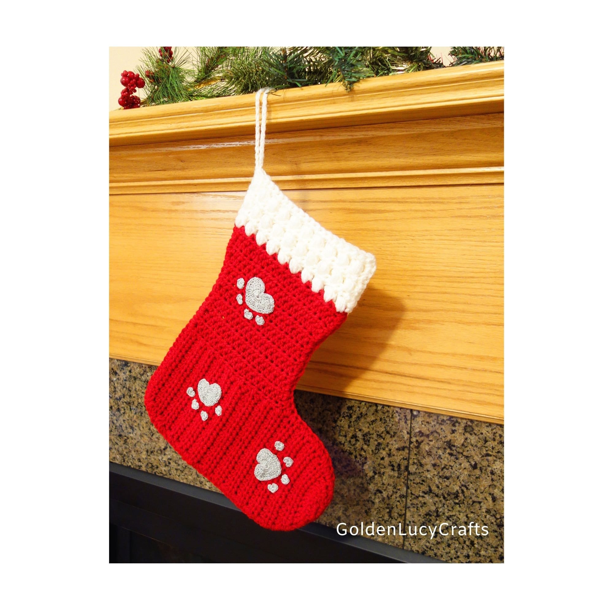 CROCHET PATTERN Dog Christmas Stocking Crochet for Pets Pet Etsy