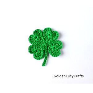 CROCHET PATTERN Shamrock, St. Patrick's Day, Lucky Clover Applique image 3