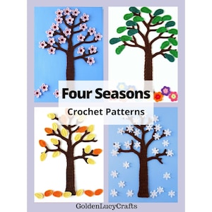 CROCHET PATTERN Four Seasons Tree, Winter, Spring, Summer, Fall