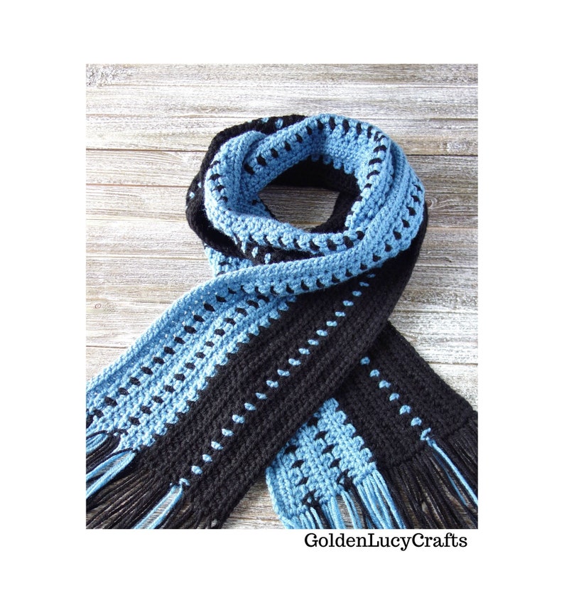 CROCHET PATTERN Men's Scarf Unisex Scarf Gift for Him - Etsy