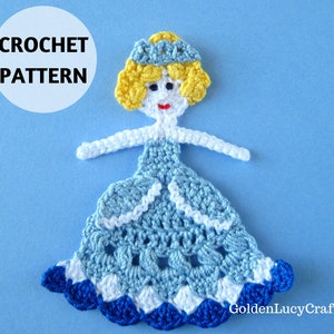 CROCHET PATTERN Cinderella Applique