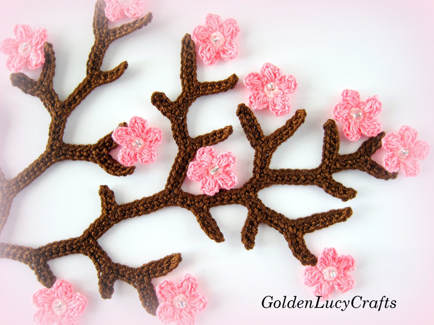 22 Crochet Patterns for Motifs and Appliques to Stitch, Layer, and Decorate 20 Crochet Pattern Cherry Branch