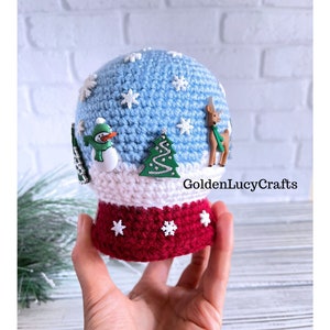 CROCHET PATTERN Snow Globe Amigurumi Toy Christmas image 2