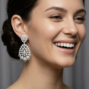 formal dress earrings Bridal Teardrop Clip-on Earrings. Prom Dress. Mother of the Bride STORE: CM-BAR-PLY