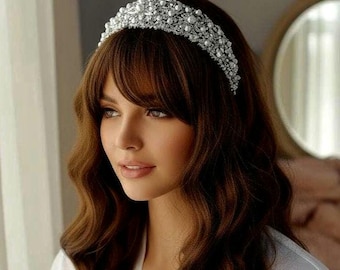 Swarovski Pearl and crystal Bridal Headband