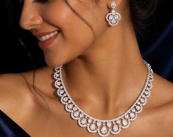 Regency Teardrop Bridal Jewelry Set, Cubic Zirconia, Gala, Mother of Bride