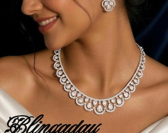 Regency Teardrop Bridal Jewelry Set, Cubic Zirconia, Gala, Mother of Bride