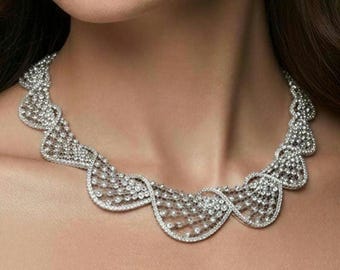 Set di gioielli da sposa con stelle Swarovski a spirale. Perfetto per il ballo di fine anno, per un matrimonio elegante e per la madre della sposa.