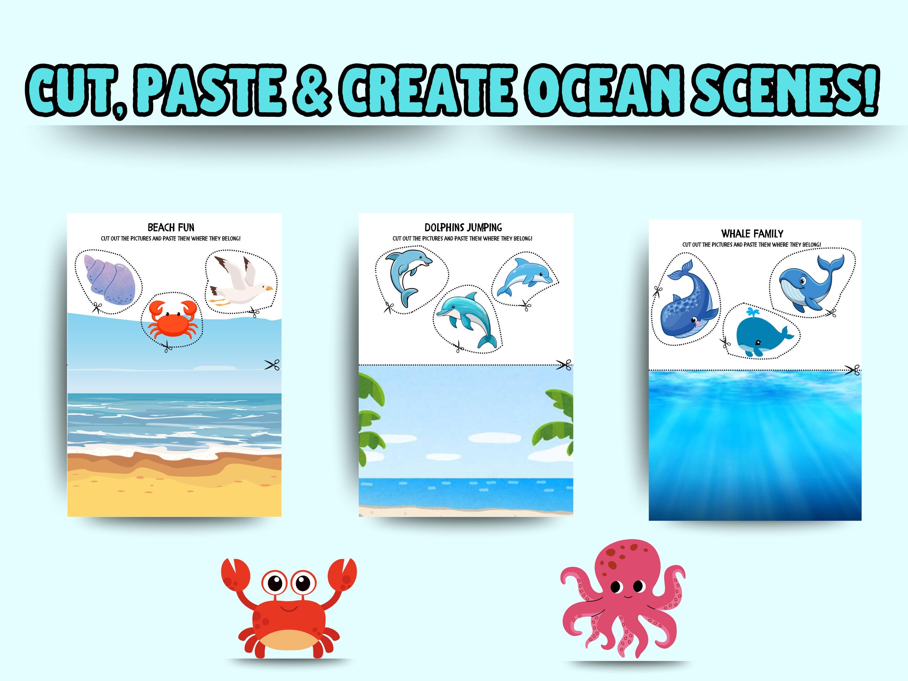 Cut and Paste Ocean Animals | Printable Ocean Craft for Kids ...