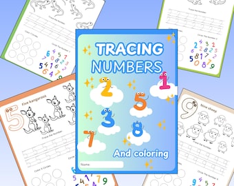 Number Tracing 1–9 | Math Practice & Coloring Worksheets for Kids