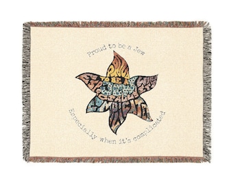 Proud to be a Jew - Especially when it's Complicated (Woven Throw Blanket)
