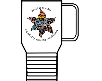 Proud to be a Jew - Especially when it's Complicated (durable stainless steel insulated Travel Mug, 20oz)