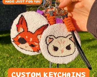 Custom Anime Schlüsselanhänger - Handgemachtes Geschenk im Cartoon Stil