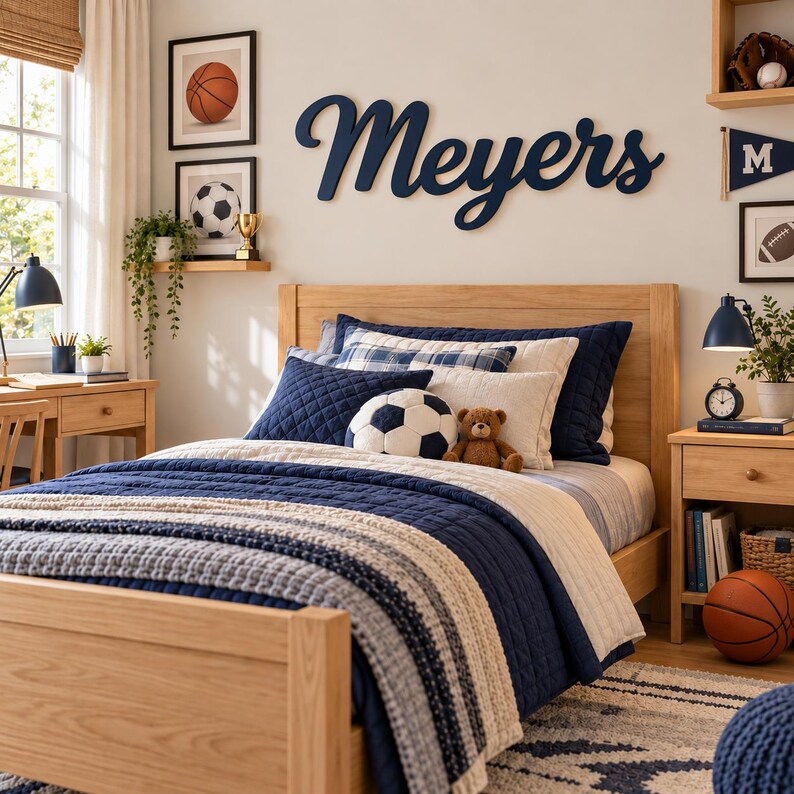 Personalized Wooden Name Sign, LED Backlit Nursery Wall Decor (custom ...