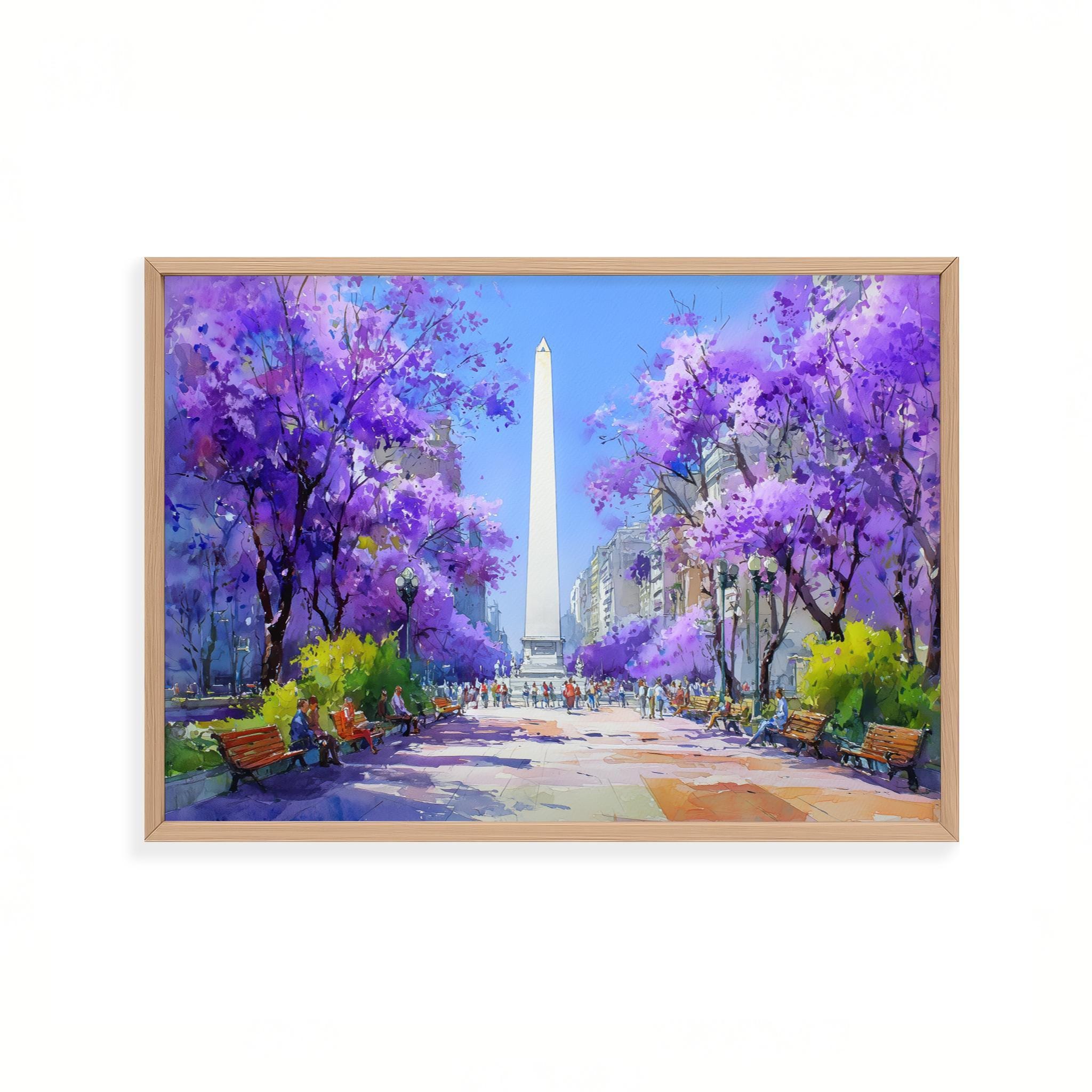 Buenos Aires Obelisco Wall Art – Avenida 9 De Julio Jacaranda