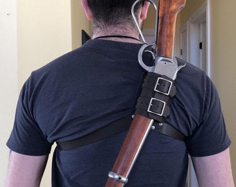 Mare's leg winchester 1892 rifle back holster! Very high quality! Cosplay.